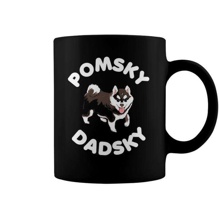 Pomsky Dadsky For Dog Pet Dad Fathers Day Coffee Mug