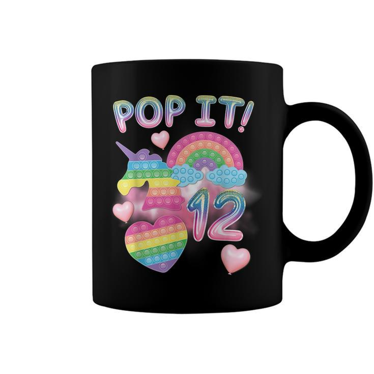 Pop It 12Th Birthday Girl 12 Year Old Unicorn Rainbow Fidget  Coffee Mug