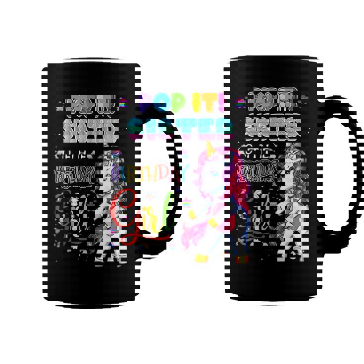 Pop It Sister Of The Birthday Girl Fidget Family Matching Coffee Mug