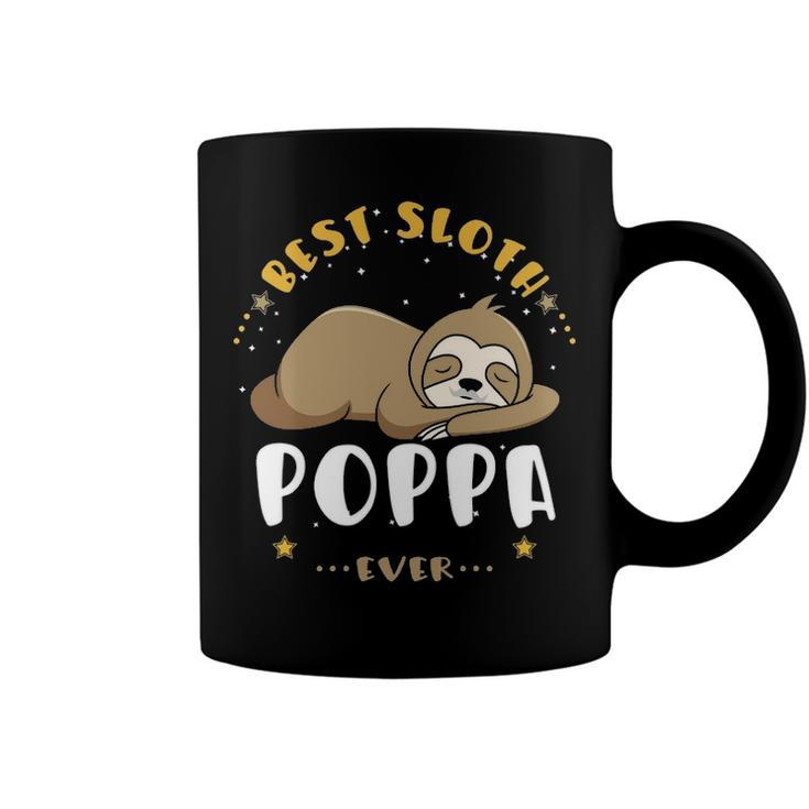 Poppa Grandpa Gift   Best Sloth Poppa Ever Coffee Mug