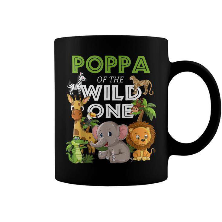 Poppa Of The Wild One Zoo Birthday Safari Jungle Animal Coffee Mug