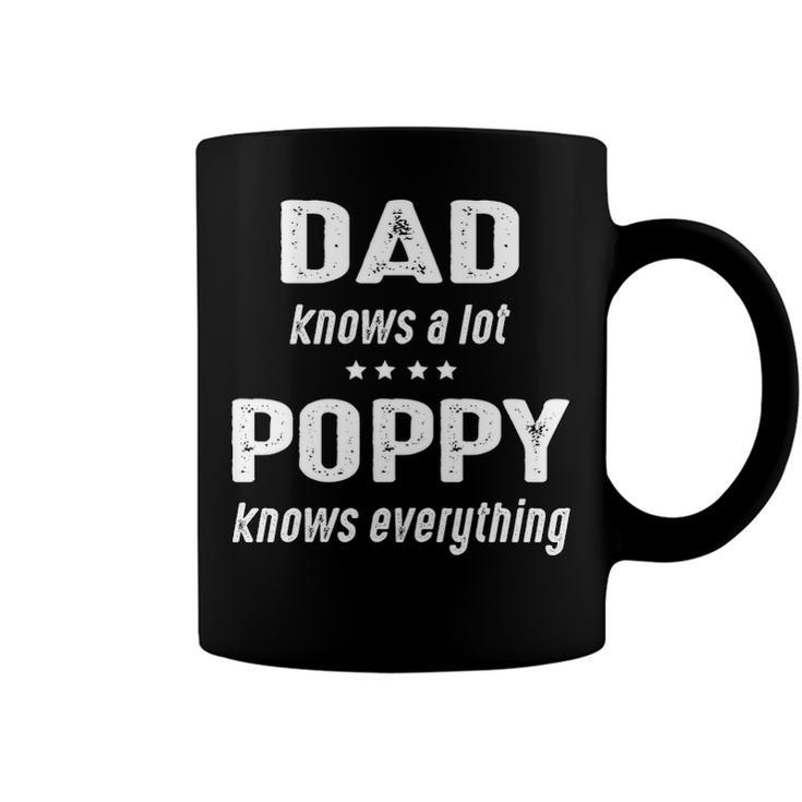 Poppy Grandpa Gift   Poppy Knows Everything Coffee Mug
