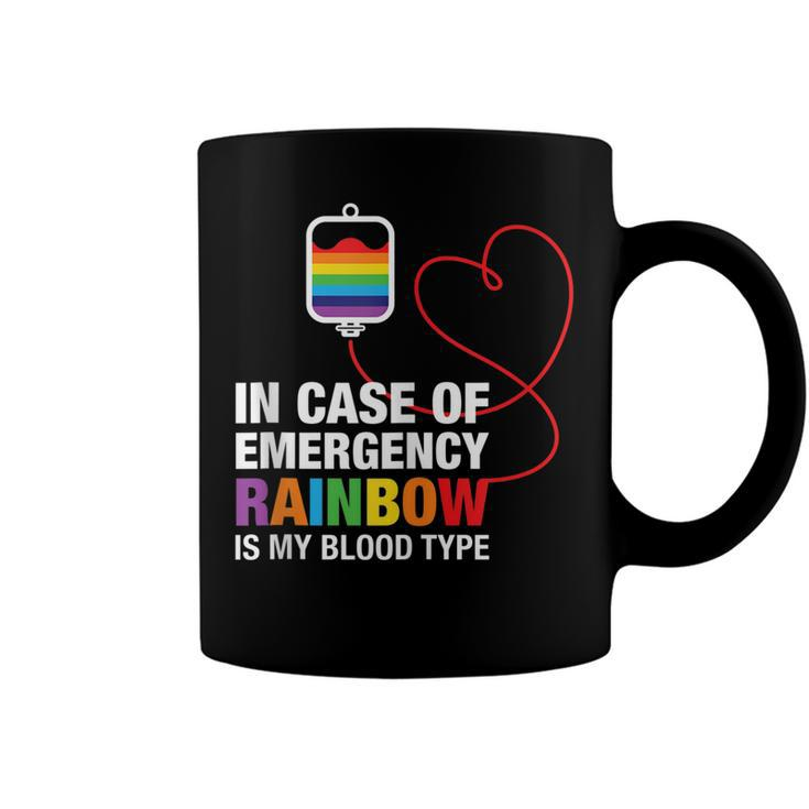 Pride Month Rainbow Is My Blood Type Lgbt Flag  Coffee Mug
