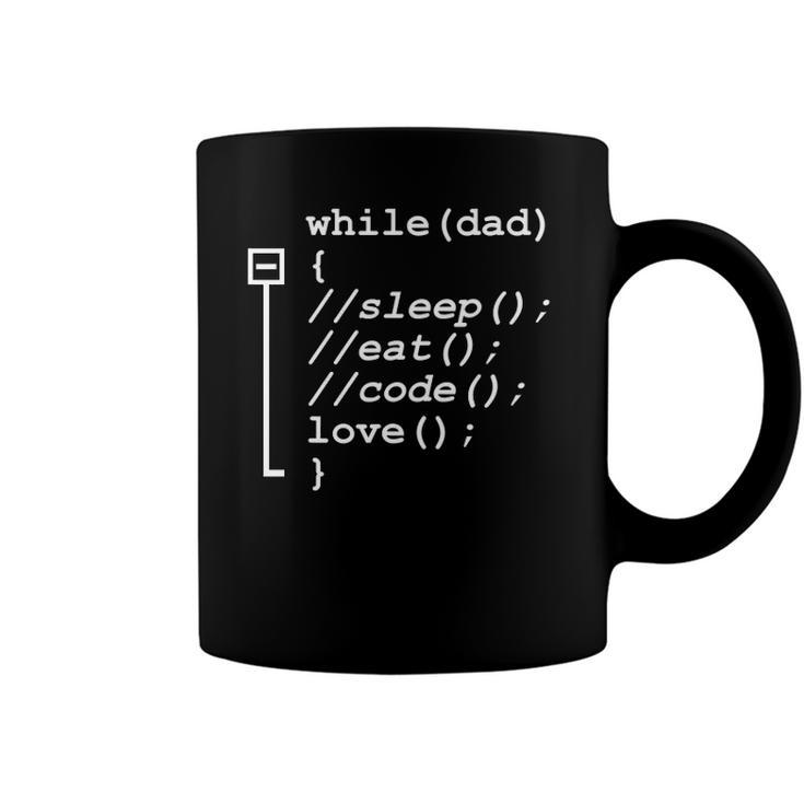 Programmer Dad Sleep Eat Code Funny Fathers Day Coffee Mug