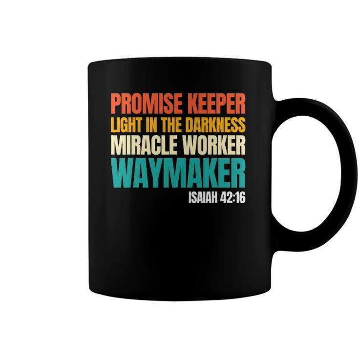 Promise Keeper Miracle Worker Waymaker Christian Faith Coffee Mug