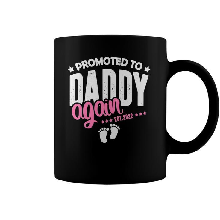 Promoted Daddy Again 2022 Its A Girl Baby Announcement Coffee Mug