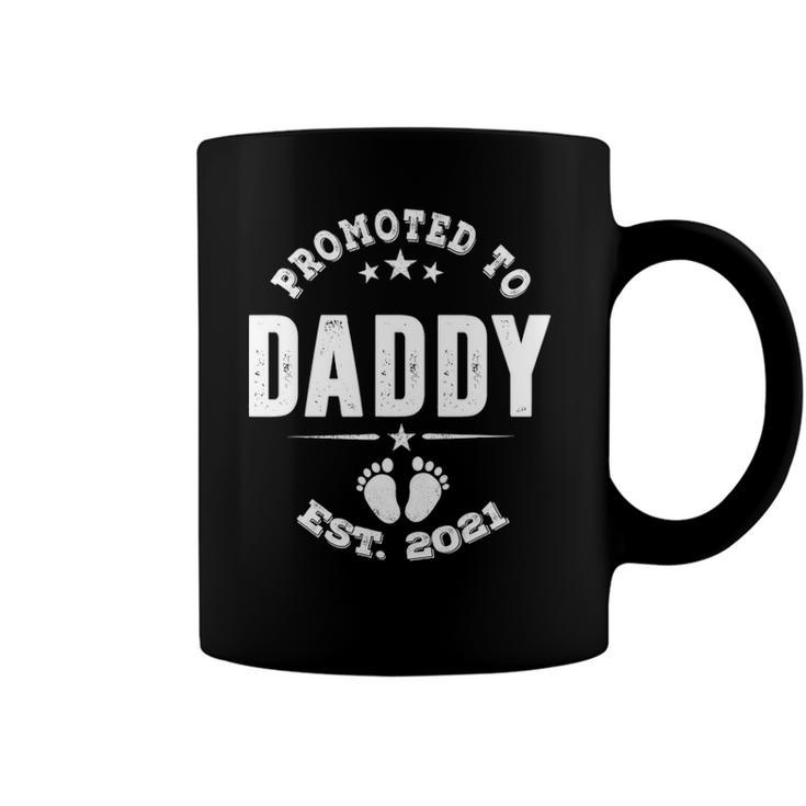Promoted To Daddy 2021 Pregnancy Announcement Baby Shower Coffee Mug