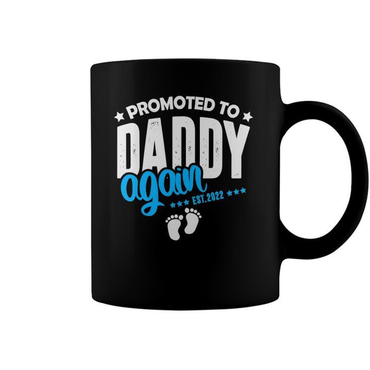 Promoted To Daddy Again 2022 Its A Boy Baby Announcement Coffee Mug