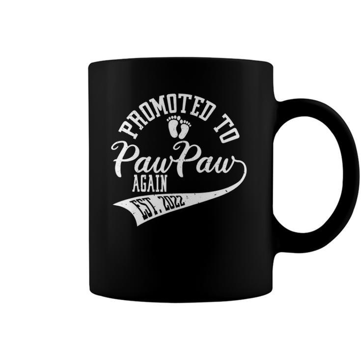 Promoted To Pawpaw Again 2022 Cute New Daddy For Men Coffee Mug