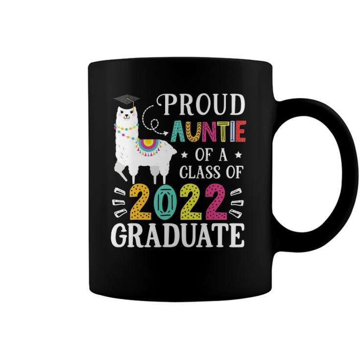 Proud Auntie Of A 2022 Graduate Funny Llama Aunt Coffee Mug