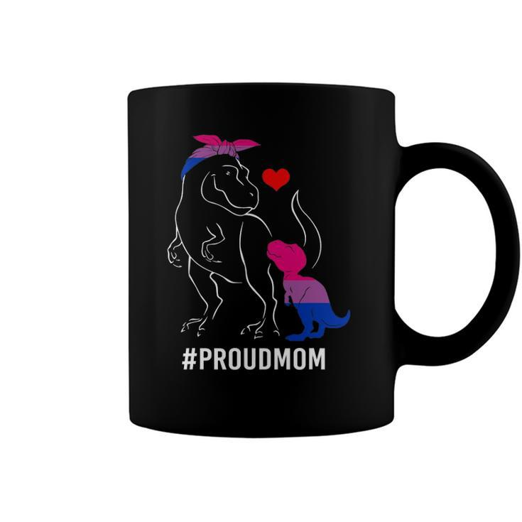 Proud Mom Dinosaurrex Mama Bisexual Pride Coffee Mug