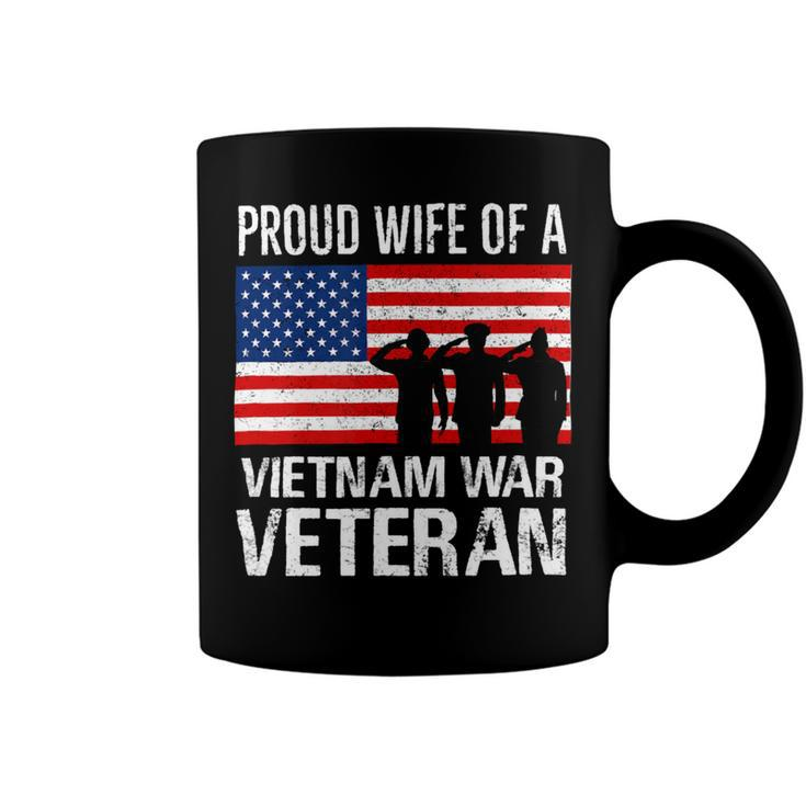 Proud Wife Vietnam War Veteran Husband Wives Matching Design Coffee Mug