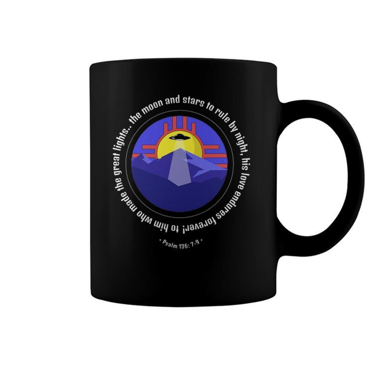 Psalm 146 7-9 Stars And Alien Spaceship Bible Quote Coffee Mug