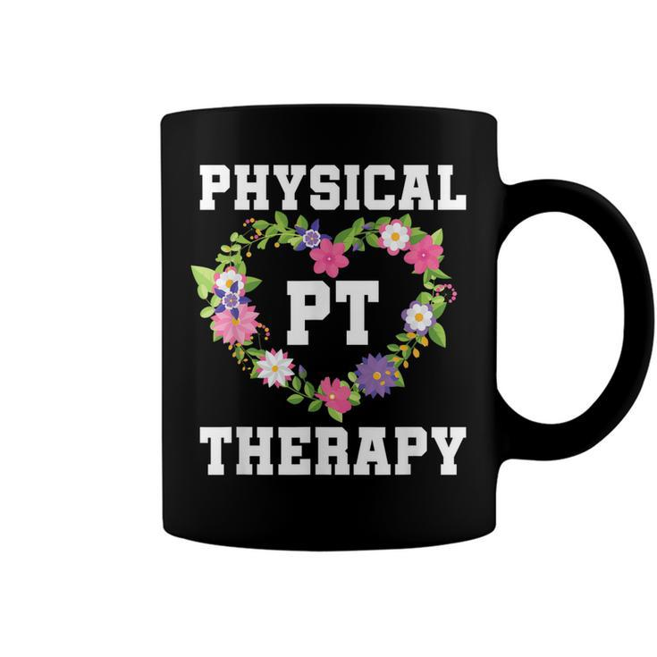 Pt Physical Therapist Pta Floral Physical Therapy  Coffee Mug
