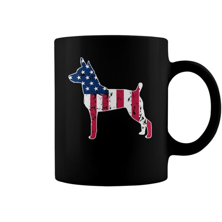 Rat Terrier Dog Lovers American Flag 4Th Of July Coffee Mug