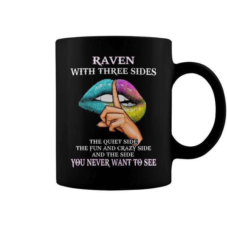 Raven Name Gift   Raven With Three Sides Coffee Mug