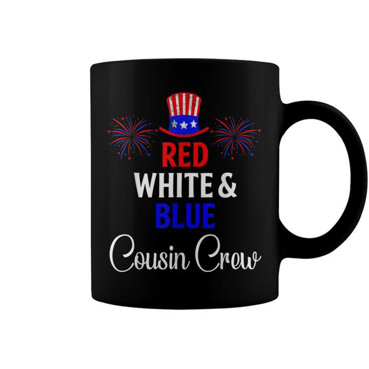 Red White & Blue Cousin Crew 4Th Of July Firework Matching  Coffee Mug