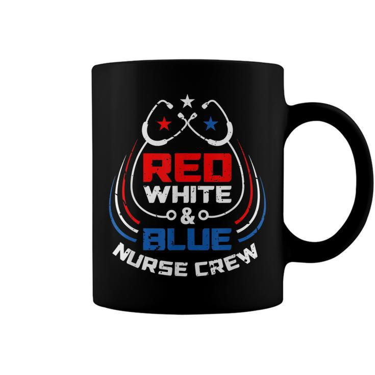 Red White & Blue Nurse Crew American Pride 4Th Of July Coffee Mug