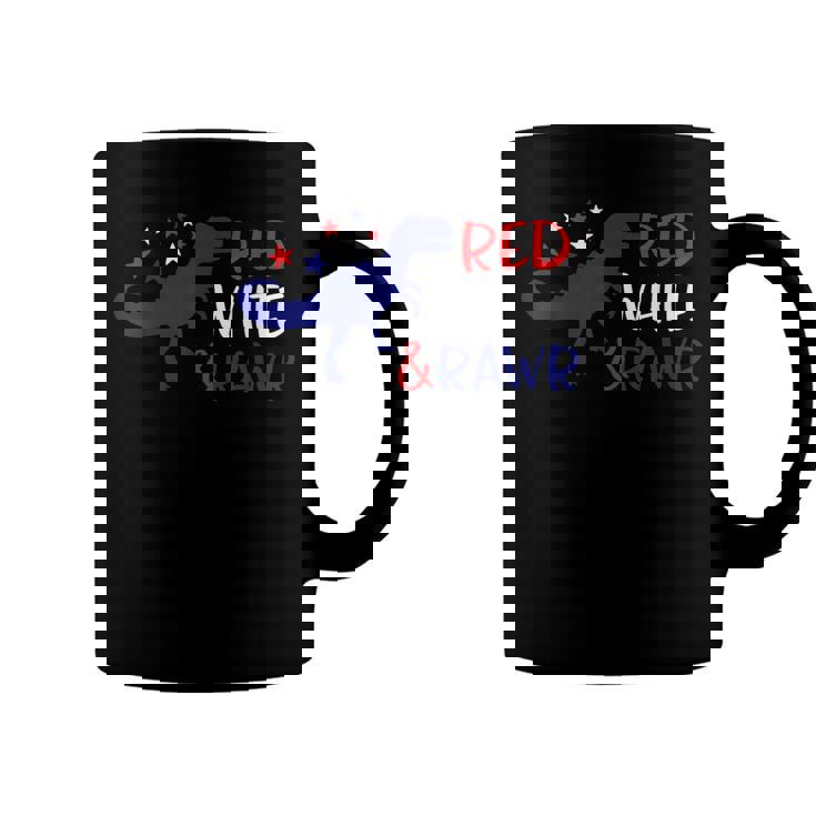 Red White & Rawr 4Th Of July Dinosaur Trex Coffee Mug