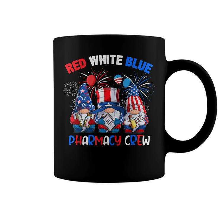 Red White Blue American Pharmacy Crew Gnome 4Th Of July  Coffee Mug