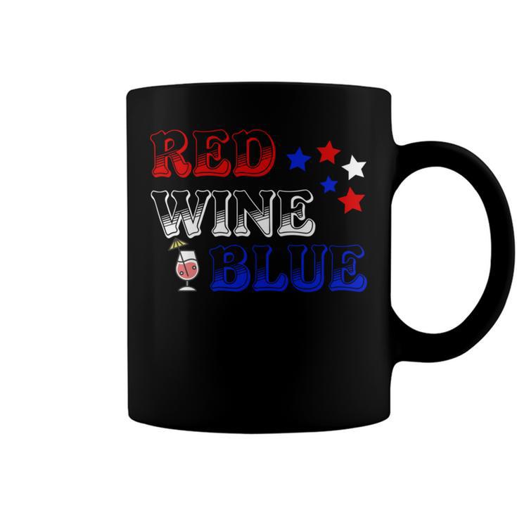 Red Wine  Blue  4Th Of July  Wine Red  White Blue Wine Glasses V3 Coffee Mug