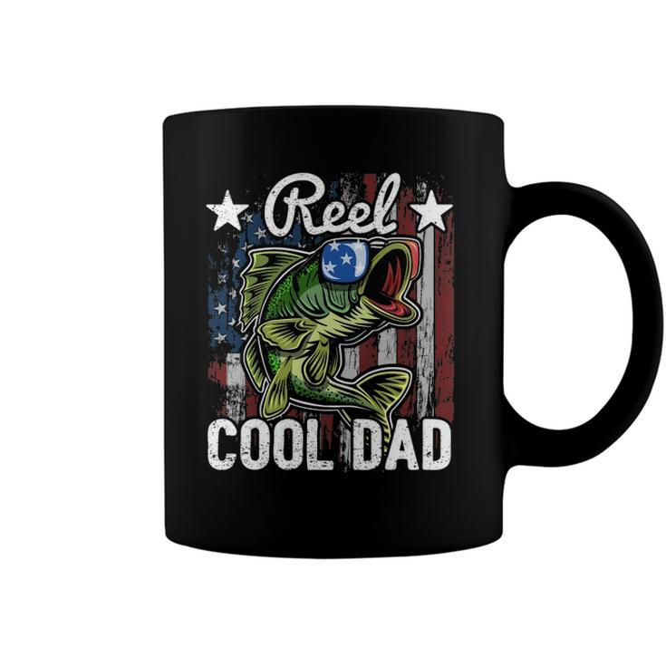 Reel Cool Dad Fishing American Flag Fathers Day Gif Coffee Mug