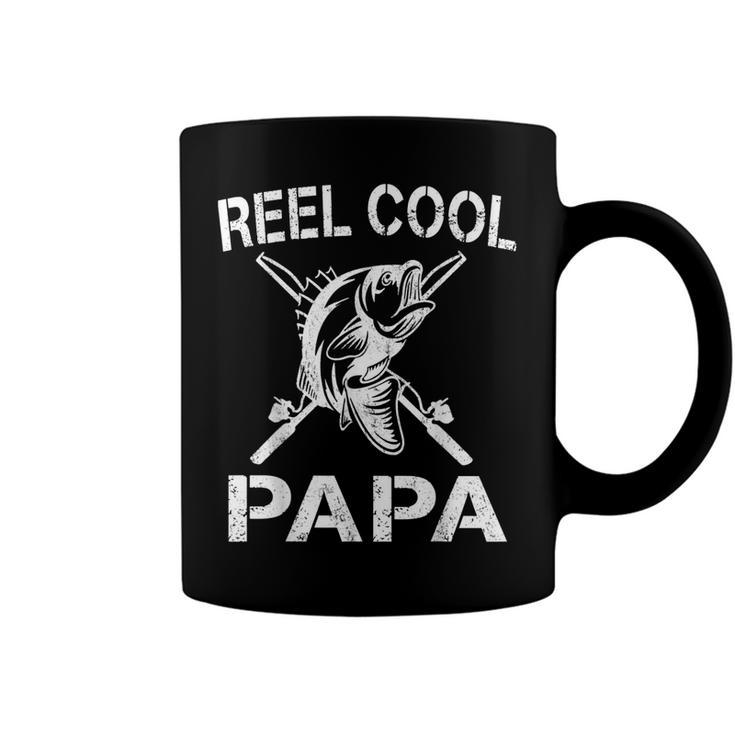 Reel Cool Papa Fishing Dad Gifts Fathers Day Fisherman Fish  Coffee Mug