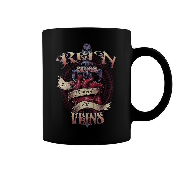 Rein Blood Runs Through My Veins Name Coffee Mug