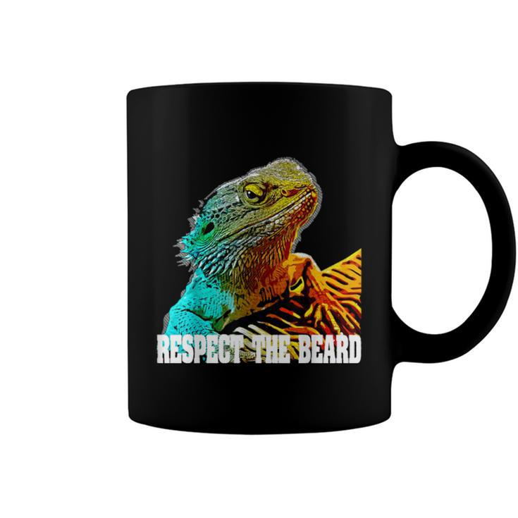 Respect The Beard Funny Bearded Dragon  Coffee Mug