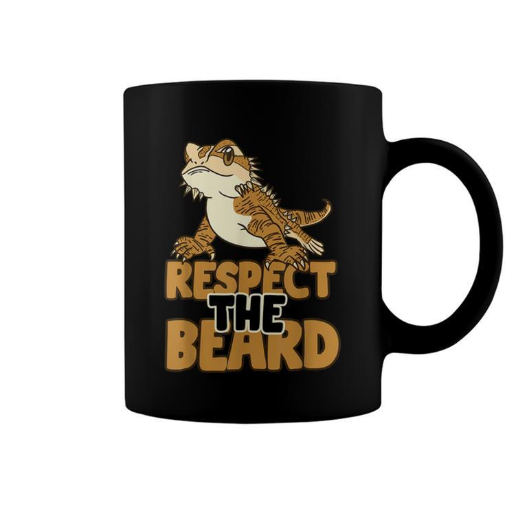 Respect The Beard Funny Bearded Dragon Lizard  Coffee Mug