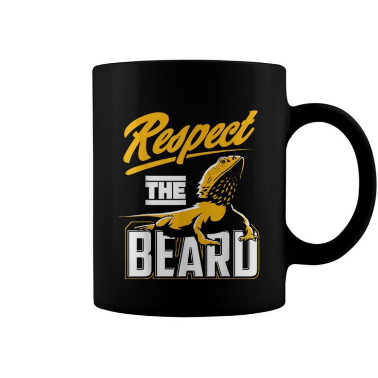Respect The Beard Pogona & Bearded Dragon  Coffee Mug