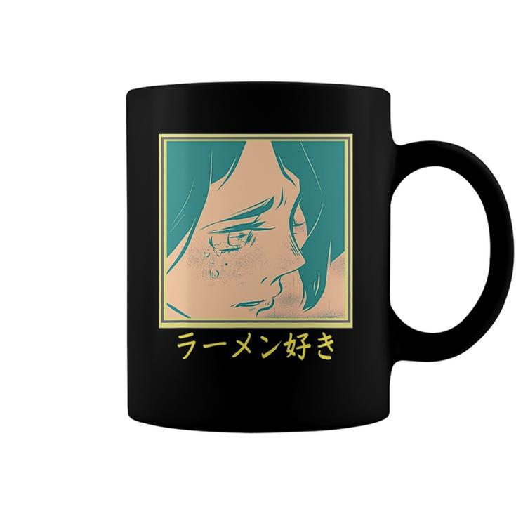 Retro 90S Japanese Aesthetic Waifu Anime Graphic Coffee Mug