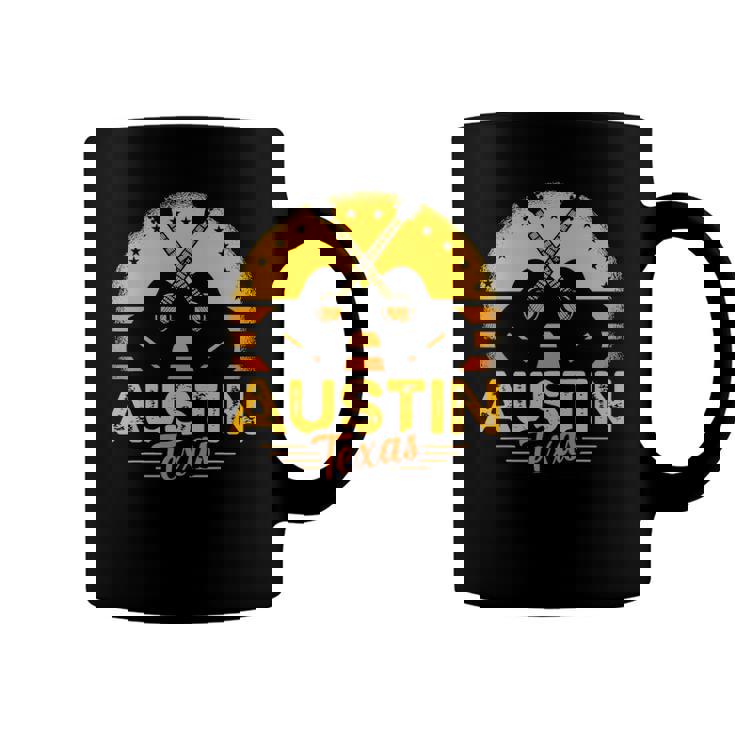 Retro Austin Texas Guitar Texas Coffee Mug