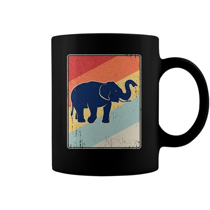 Retro Elephant - Vintage Elephant Distressed Gift Coffee Mug