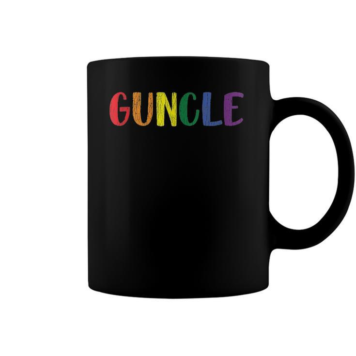 Retro Vintage Guncle Pride Uncle Gay Family Matching Lgbtq Coffee Mug