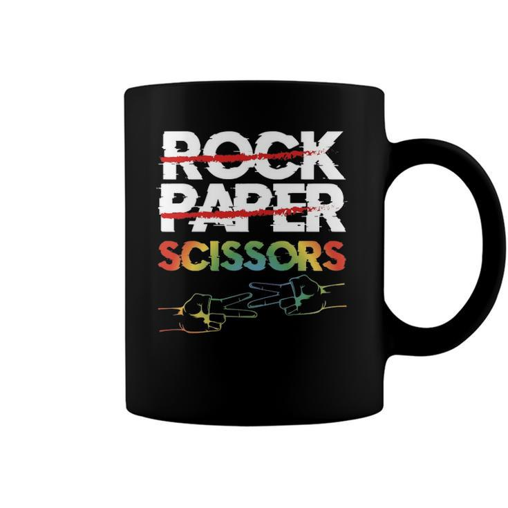 Rock Paper Scissors Lesbian Couple Lgbtq Pride Month Gift  Coffee Mug