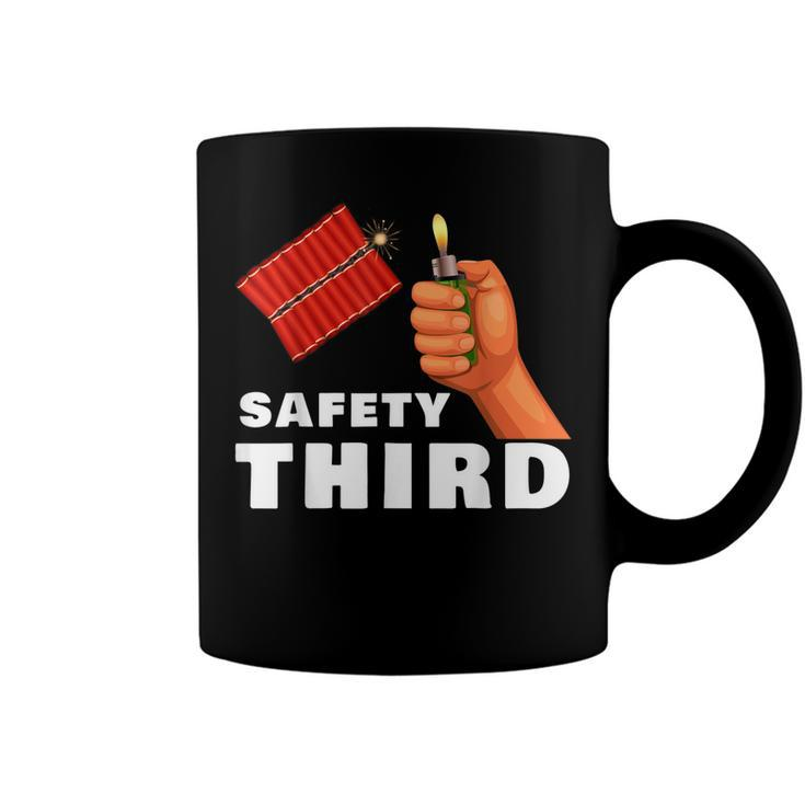 Safety Third 4Th Of July Patriotic Funny Fireworks  Coffee Mug