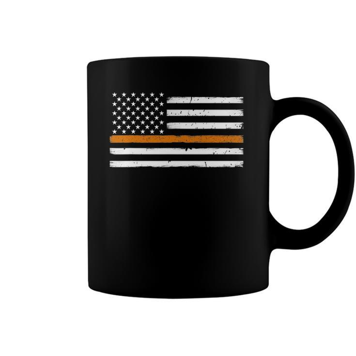Search And Rescue Team Thin Orange Line Flag Coffee Mug