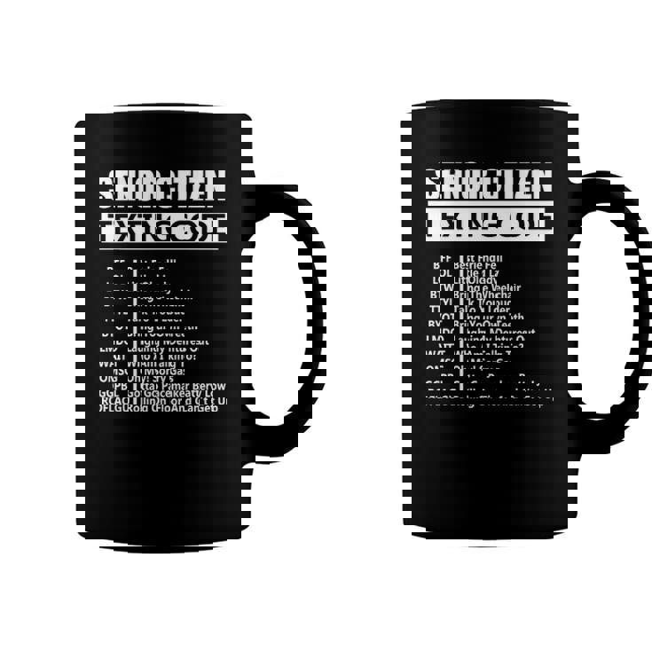 Senior Citizen Texting Code Amazing Print For Old People Coffee Mug