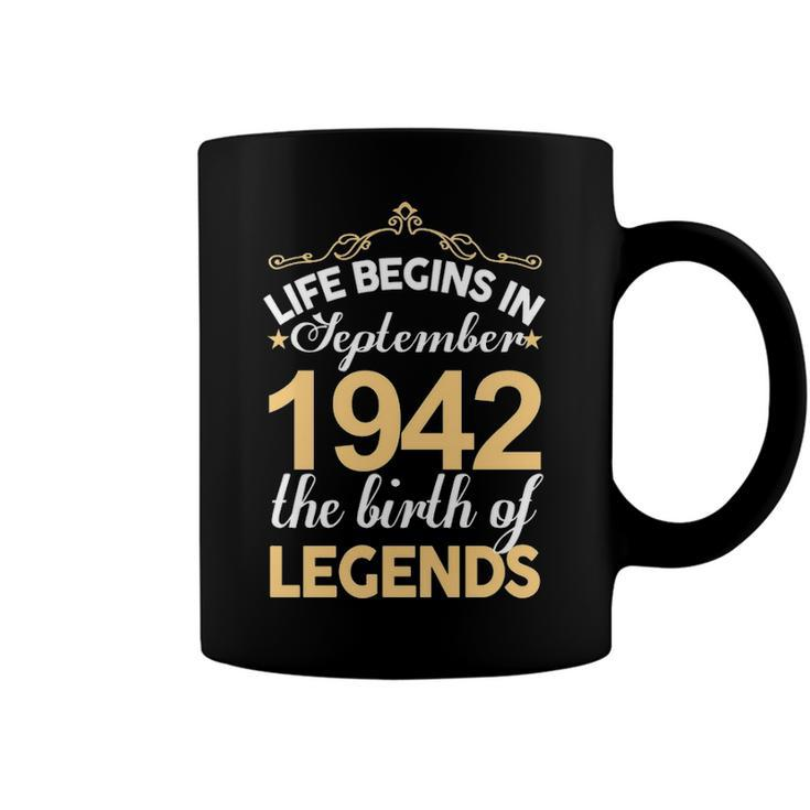 September 1942 Birthday   Life Begins In September 1942 V2 Coffee Mug