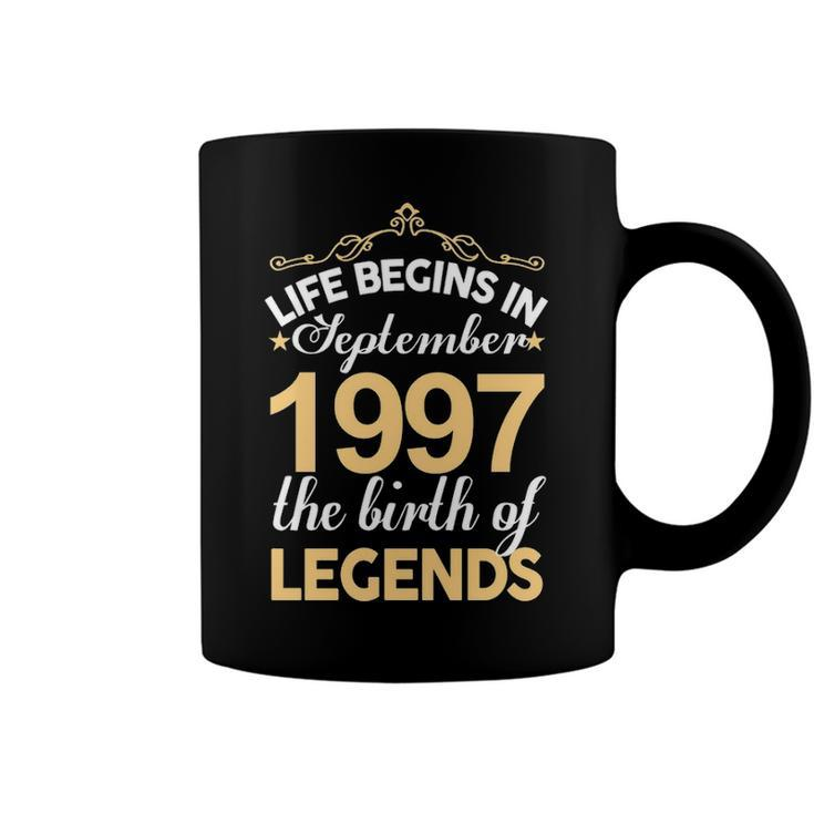 September 1997 Birthday   Life Begins In September 1997 V2 Coffee Mug