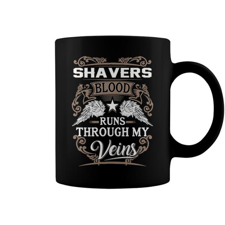 Shavers Name Gift   Shavers Blood Runs Through My Veins Coffee Mug