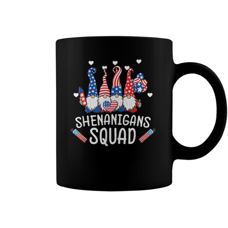 Shenanigans Squad 4Th Of July Gnomes Usa Independence Day Coffee Mug