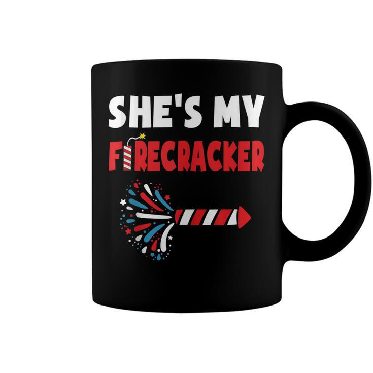 Shes My Firecracker  4Th Of July Matching Couples Cute  Coffee Mug