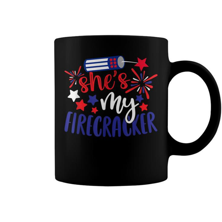 Shes My Firecracker His And Hers Patriot 4Th Of July  Coffee Mug