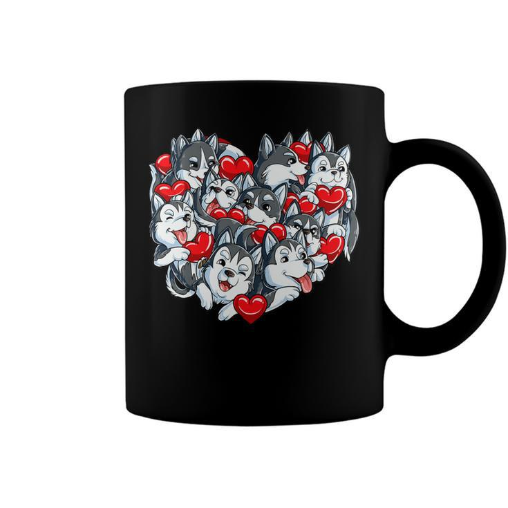 Siberian Husky Valentines Day Heart Kids Boys Girls Coffee Mug