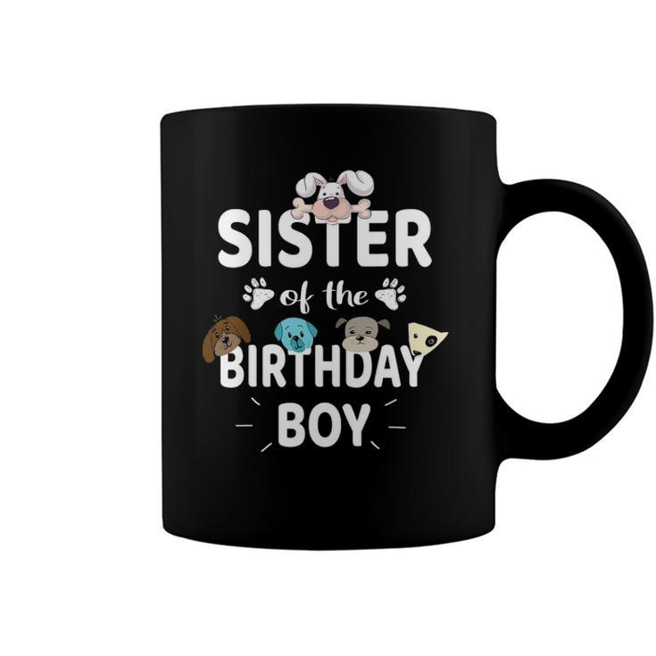 Sister Of The Birthday Boy Dog Lover Party Puppy Theme Coffee Mug