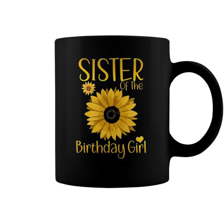 Sister Of The Birthday Girl Sunflower Family Matching Party Coffee Mug