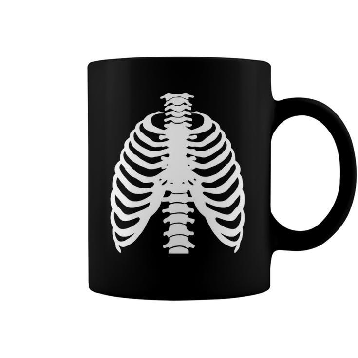 Skeleton Rib Costume Halloween Skeleton Bones Costume Coffee Mug