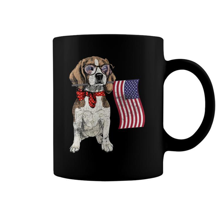 Smart Beagle Patriotic Memorial Day 4Th Of July Usa Flag Coffee Mug
